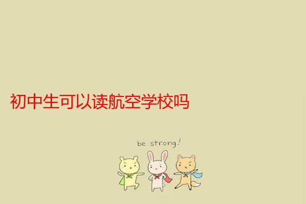 初中生可以读航空学校吗