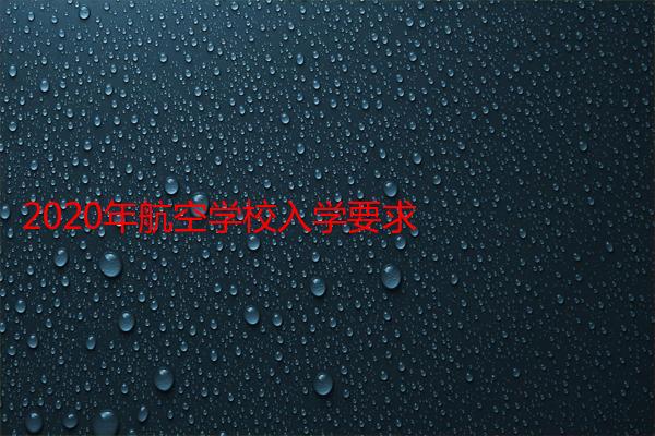 2020年航空学校入学要求