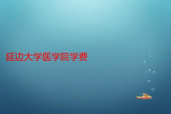延边大学医学院学费